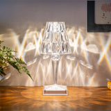 Sparkling Crystal Touch Lamp LED 3 Colour Touch Night Light Acrylic USB Decor