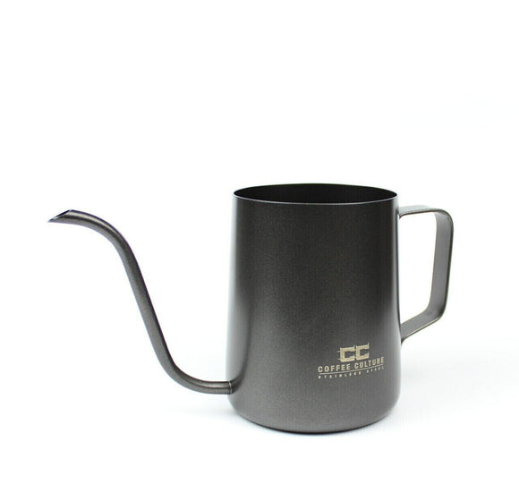 Goose Neck Spout Jug Black Stainless Steel Pour Over Coffee & Tea - 600ml