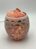 Gold Leaf Glass Mosaic Vase Bowl HIMALAYAN CRYSTAL SALT LAMP Natural Rock