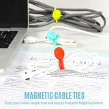 12pcs Organiser Magnetic Cable ties Holder Clip Winder Headphone Earphone Cord