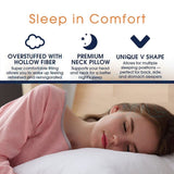 Ruffled U Shape Tri Boomerang Pillowcase 280TC Poly Cotton Bed Decor- Black