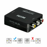 Composite AV CVBS 3RCA to HDMI Video Cable Converter 1080p Upscaling