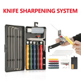 Professional Wide Kitchen Knife Sharpener Fix-angle Sharpening System 5 Stone