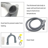 Universal Washing Machine Dishwasher Drain Hose Extension Pipe Replacement 2m