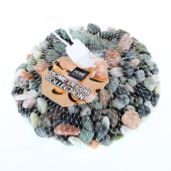 Decorative Pebbles Stones Garden Walkway Aquarium Fish Tank Mixed Colour 500g