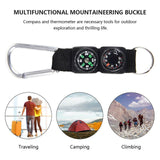 3in1 Compass Thermometer Outdoor Hiking Tactical Survival Carabiner Key Ring