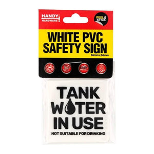 3pcs Peel & Stick  Sign Tank Water in Use Handy  Quality Material - 55x55 mm