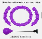 24 Knots Smart Hula Hoop Weighted Fitness Detachable Hoops Weight Hoola Sport