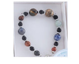 Planetary Gemstomes Bracelet Universe Galaxy Natural Stone Unique Gift - Style 2