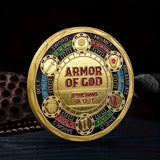 Coin Armor Commemorative Coin Metal Badge Double-sided Painted Armor Of God
