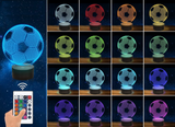 1x 3D Acrylic LED Football Soccer Night Light 16 Colors Lighting Table Bedside Lamp