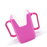Juice Drink Pouch Box Adjustable Handles Toddler Baby Kids Milk Cup Holder -Pink