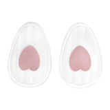 1 pair Cushion Heel Front Silicone Insole Clear Half Pads Feet Shoe Protector