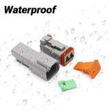 5 Pack Waterproof Deutsch DT 2 Way Pin Male/Female Kit Electrical Connector Plug