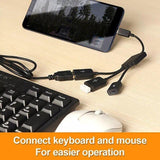 Micro USB HUB Male to Female Double USB 2.0 Host OTG Adapter Cable