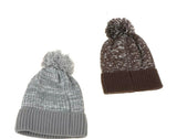 2PK Beanie Warm Ski Thermal Womans Girl Pom Pom Style Knitted Hat Soft Assorted