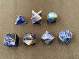 7 Pieces Sodalite Sacred Geometry Set Crystal Healing Spiritual Meditation