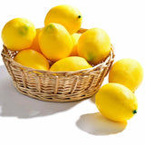 (10 Pcs) - SAMYO Fake Fruit Home House Kitchen Party Decoration Artificial Lifelike Simulation Yellow Lemon 10pcs Set