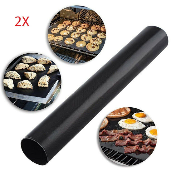 BBQ Grill Oven Liner Non-stick Reusable - 2 Pieces