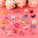 24 Pcs Girls Kids Jewelry Rings Little Toddler Girl Costume Princess Dress up