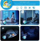 Magnetic Levitating Floating Rotating World Map LED C-Shape Lamp Home Desk Blue