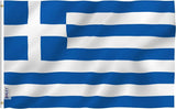 Large Greece Flag Heavy Duty Polyester Durable  90 X 150 CM  3ft x 5ft