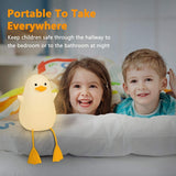 Cute Duck Night Light USB LED Rechargeable Silicone Kid Baby Room Lamp Xmas Gift