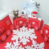 4pcs Snowflake Cake Toppers Acrylic Christmas Cupcake Decorations Party Decor