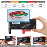 Battery Organiser Storage Holder with Tester - Battery Caddy Rack Case Box