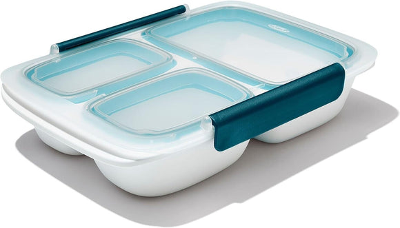 OXO Prep & Go Divided Container 900ml 4.1 Cups 27 x 18 x 6 cm White