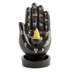 Hamsa Hand Ceramic Backflow Cone Incense Holder