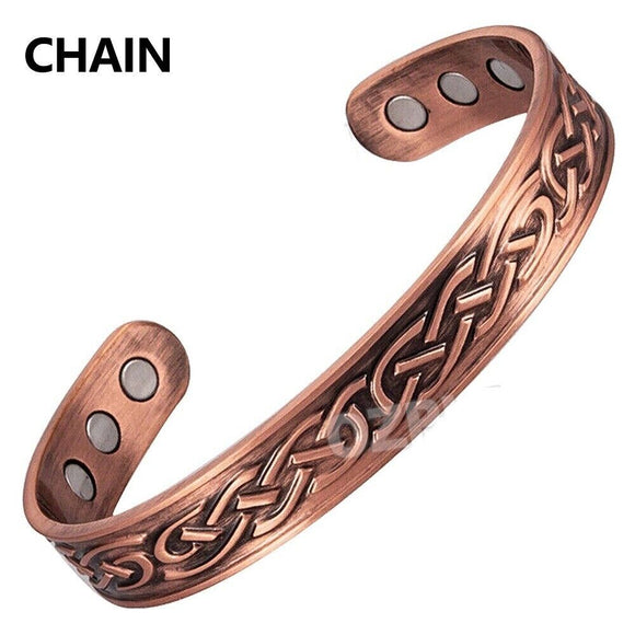 Copper Magnetic Bracelet Arthritis Pain Relief Healing Therapy - Chain