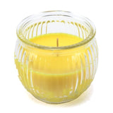3pcs Citronella Candle In Glass Holder Round Shape 200g Yellow Wax 6.5x6.5cm