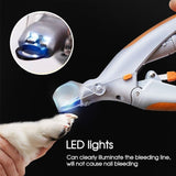 Nail Clippers Toe Claws Trimmer LED Light Cutter Pet Dog Cat 5X Magnification
