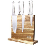 Appetito Double-Sided Magnetic Knife Stand - Acacia Wood
