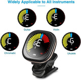 LEKATO Rechargeable Guitar Tuner Clip on Tuner Easy to Read All Instruments