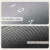 Super Absorbent Floor Mat Soft Quick-Drying Non-Slip Oval Grey 50x80cm