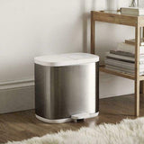 Joseph Joseph Split Bathroom Waste Separation Bin Stainless Steel
