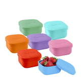 OmieBox Silicone Leakproof Snack Containers To Go Food Storage - 280ml Blue