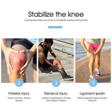 Hinged Knee Brace Adjustable Open Patella Support Swollen Tendon Ligament - XL