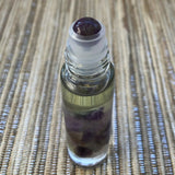 Amethyst Gemstone Roller Bottles Essential Oil Roll On Crystal Aromatherapy