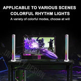 RGB Activated Music Rhythm LED Light Strip Lamp Sound Control Rechargeable Black