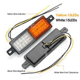 2x 30 LED Bullbar Indicator Lights Front DRL Amber Park For Marker Lamp