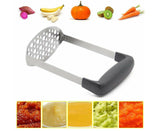 Appetito Stainless Steel Potato Masher Horizontal Soft Grip Kitchen Tool
