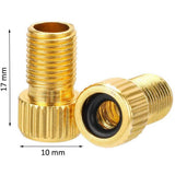 2pc Bicycle Pump Adapters Converter Presta to Schrader Bike Valve Tyre Connector