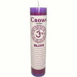 Pillar Candle Crown Bliss Decor Meditation Mind Body Relax 3.8cm x 17.8cm