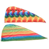 2 pcs Hair Towel Fast Dry Microfibre Super Drying Turban Bath Head Wrap Hat Spa