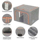Clothes Storage Box Organizer Oxford Cloth Bed Sheet Foldable - Grey 100L