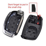 Button Flip Key Remote Silicone Case Shell Blank For Hyundai Santa Fe iX i20 i30