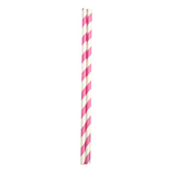 100X Colourful Paper Drinking Straws Straw Striped Party Wedding PINK